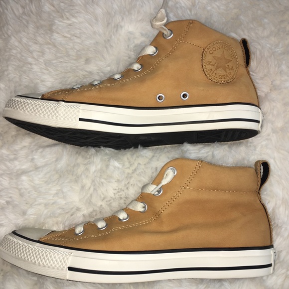Leather Converse Chuck Taylor All Stars Tan 7.5